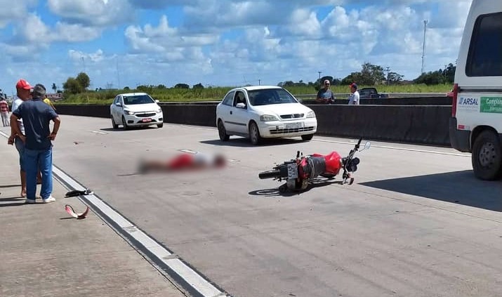 Acidente na BR 101 deixa motoqueiro morto em Alagoas Marechal Notícias